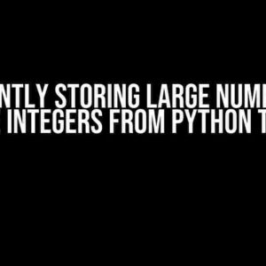 Efficiently Storing Large Numbers of Large Integers from Python to File