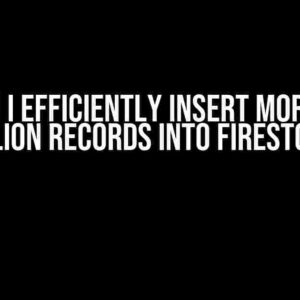 How Can I Efficiently Insert More Than 1 Million Records into Firestore?