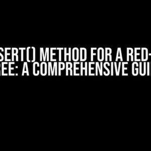 The Insert() Method for a Red-Black Tree: A Comprehensive Guide