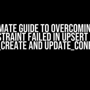 The Ultimate Guide to Overcoming Unique Constraint Failed in Upsert with bulk_create and update_conflicts